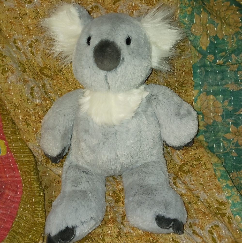 Mon Ami Plush Grey Koala Stuffed Animal with White Fur Accent 14 inch